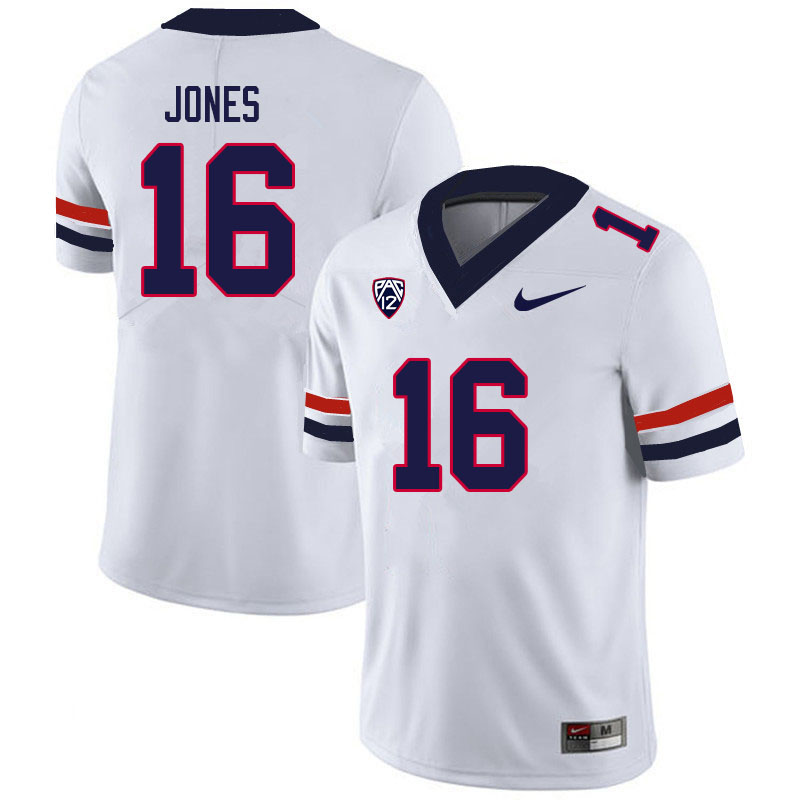 Men #16 AJ Jones Arizona Wildcats College Football Jerseys Sale-White - Click Image to Close